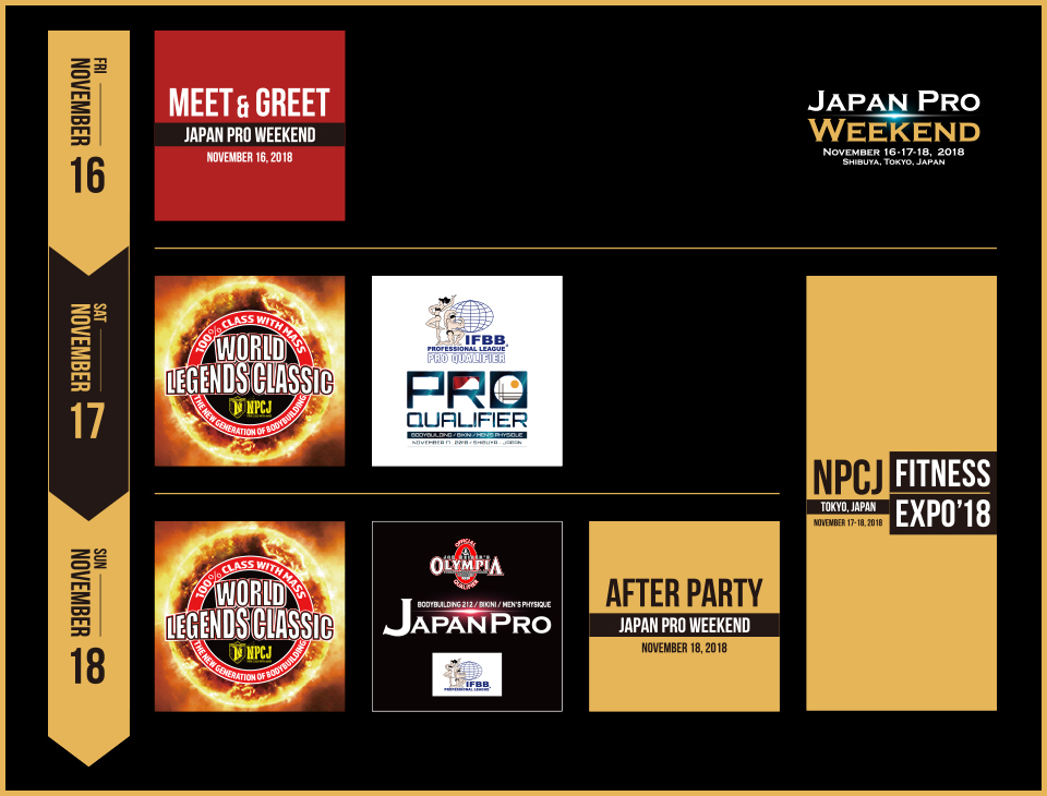 Japan Pro Weekend スケジュール