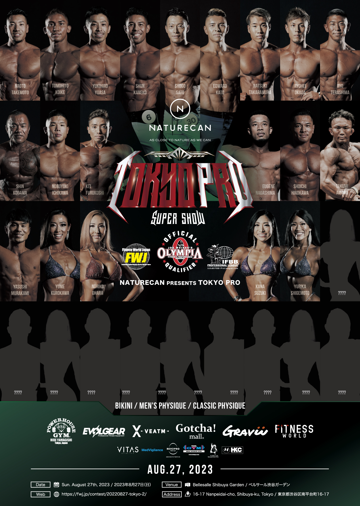 Naturecan Presents Tokyo Pro Super Show - Fitness World Japan - FWJ